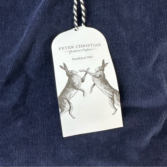 Peter Christian Navy Blue 40x30 Corduroy Drawstring Waist Pants - Picture 6 of 12